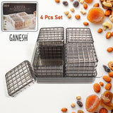 Ganesh Multipurpose Gift Set, Dry fruit (4 Pcs Set / With Tray)