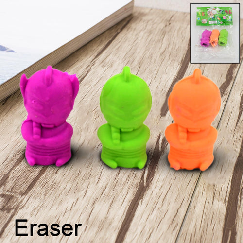 Cartoon Design Eraser (3 Pcs / Mix Design)