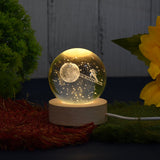 3D Crystal Ball lamps With Base  (1 Pc)