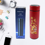 Printed Smart Vacuum Insulated Water Bottle with LED Temperature Display (1 Pc / 500 ML Approx / Multicolor)