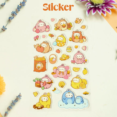 Multipurpose Adhesive 3D Stickers (1 Sheet / 17×10 Cm)