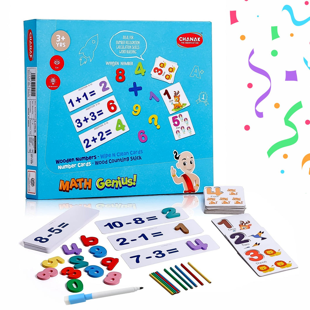 Math Genius for Kids - Educational Math Card (1 Set)