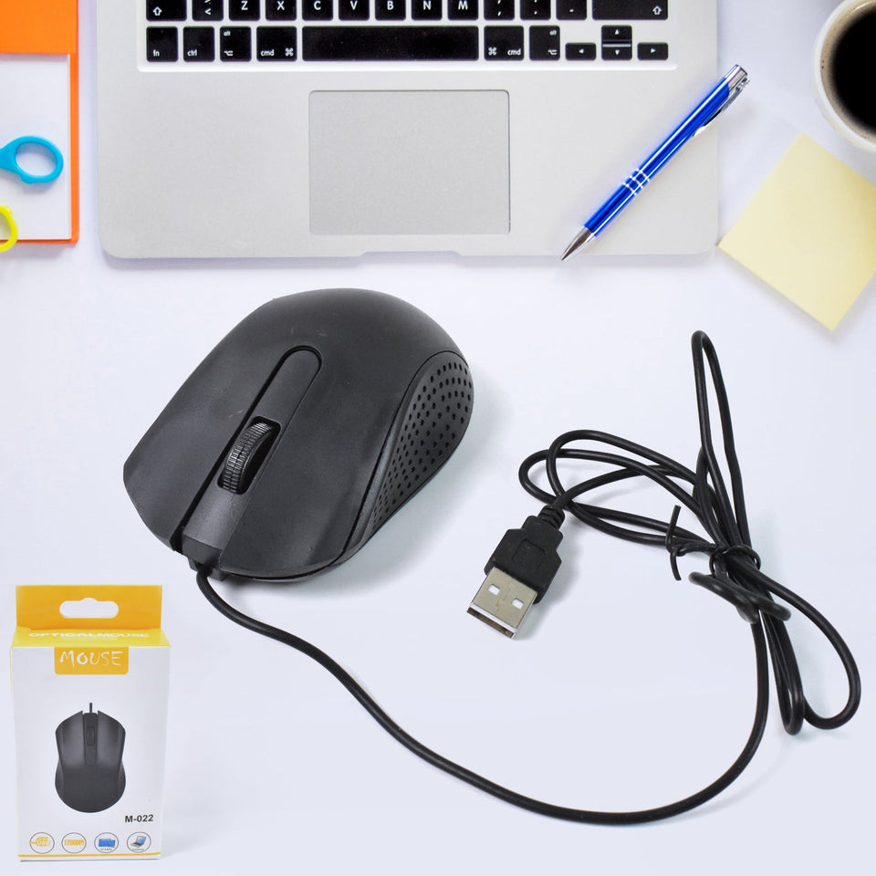 Computer / Laptop Wired Optical Mouse, M-022 (1 Pc)