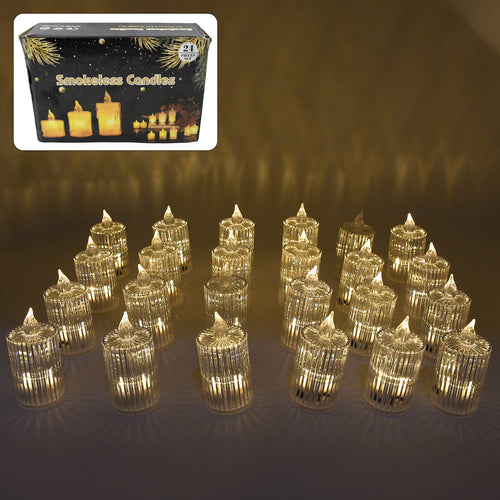 Flameless and Smokeless Decorative Candles LED Tea Light (24 Pcs Set)