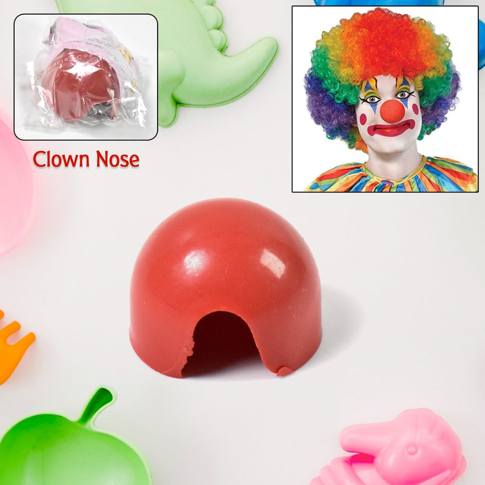 Small Plastic Joker Clown Nose toy (1 Pc / Mix Color & Design)