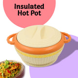 Insulated Hot Pot With Inner Stainless Steel Serving Casserole with Lid (800 ML Approx)