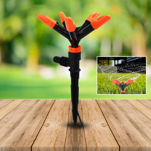 Automatic Garden Sprinkler 360 Degree Rotating Adjustable 5 Arm (1 Pc)