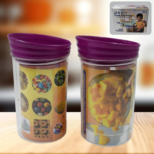 Plastic Premium Quality Kitchen Food Containers Set (1200ml Approx, Set Of 2 Pc)