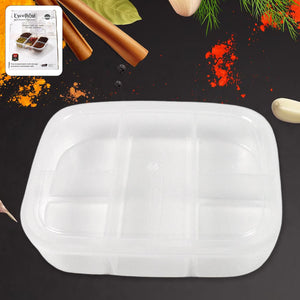 Plastic 5- Compartment Excellent container Reusable Lunch Box (1 Pc)