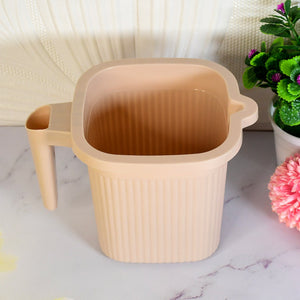 Plastic Square Bath Water Mug (1 Pc / 1000 ML / Mix Color)