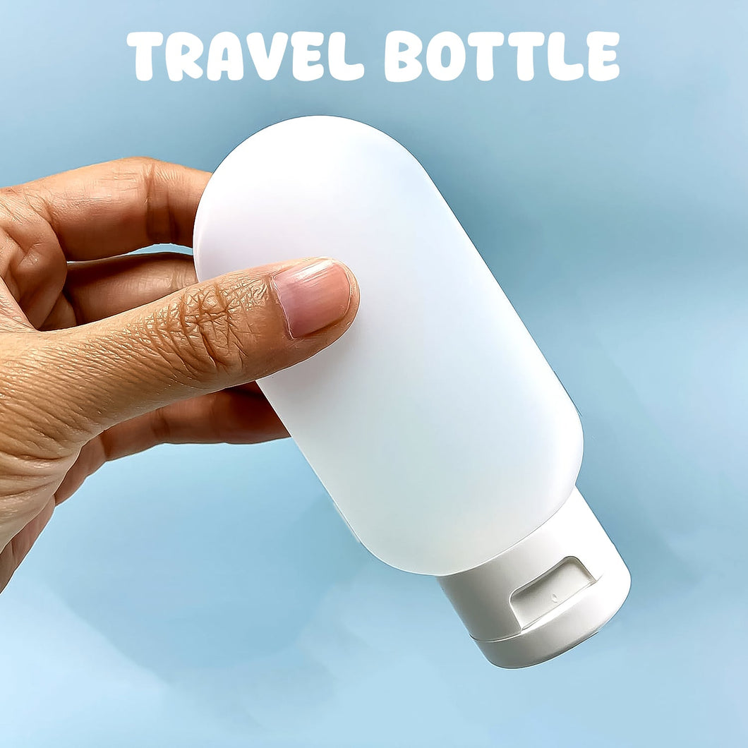 Small Plastic Travel Bottle Set, Travel Shampoo and Conditioner Bottles (1 Pc / 60 ML Approx / Mix Color)