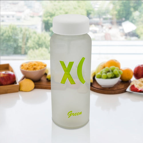 Outdoor Sport Glass water bottle (450 ML Approx / Mix Color / Design)