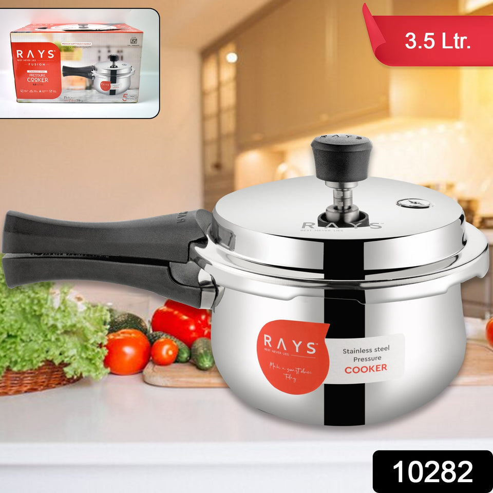 Stainless Steel Rays Fusion Pressure Cookers With Outer Lid (3.5 Litres / 5-Year warranty)