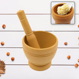 Mortar and Pestle Set for Spices, Okhli Masher, Khalbatta, Kharal, Mixer, Natural & Traditional Grinder and Musal, Well Design for Kitchen, Home, Herb