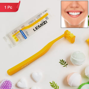 Six-Sided Soft Toothbrush, Anti-Bacterial 6 Sided Care (1 Pc/ Mix Color)