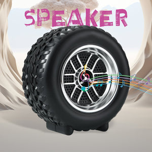 Portable Tyre / Wheel Shape Wireless Bluetooth Speaker (1 Pc)