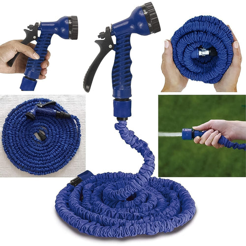 Expandable Magic Garden Hose with Spray Gun, Approx 4 Metre Pipe (1 Set / Mix Color)