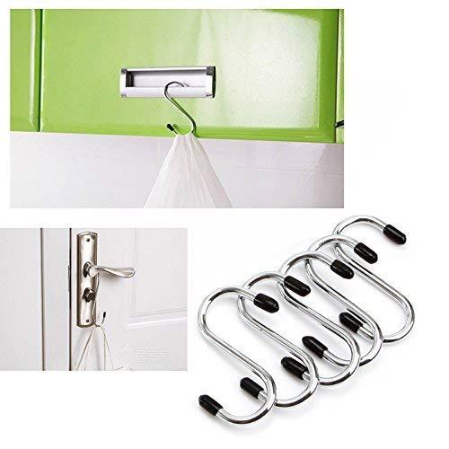 0232 Heavy Duty S-shaped Stainless Steel Hanging Hooks - 5 Pcs