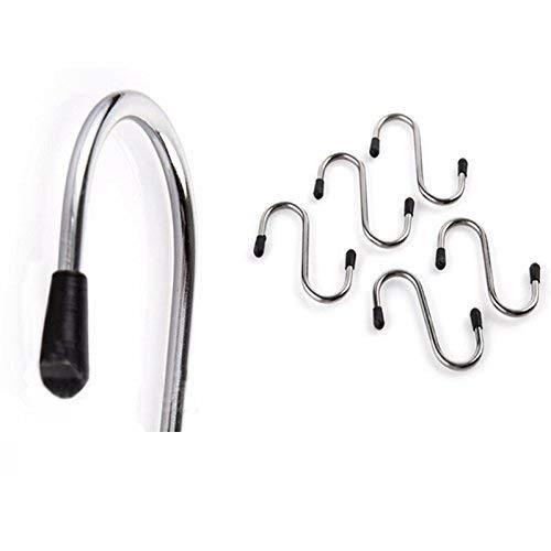 0232 Heavy Duty S-shaped Stainless Steel Hanging Hooks - 5 Pcs