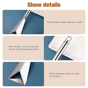 Stainless Steel Fruit Carving Knife - V Shape Channel Knife Tool (1 Pc)