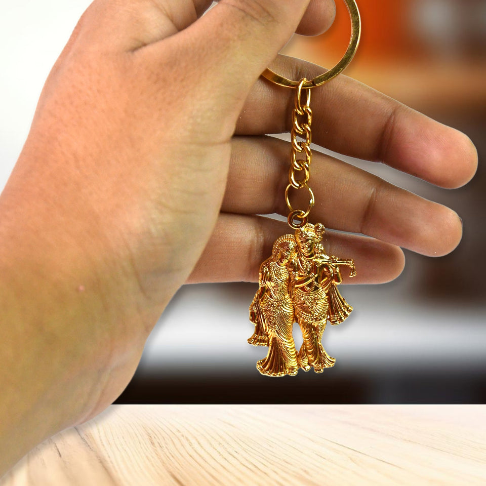 Radha Krishna Divine Keychain