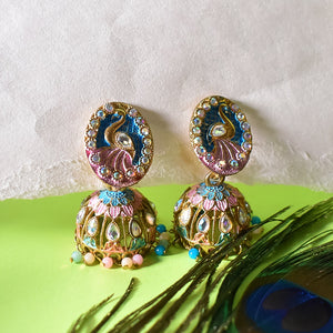 Peacock Styled Jumka Earrings