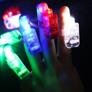 Light up Finger Tips, Clear Mini Rings, LED Glow Ring with Elastic Band (1 Pc)