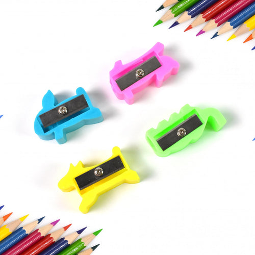 Plastic Small Cute Pencil Sharpener (1 Pc / Mix Design & Color)