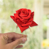 Hair Clip Red Rose Bridal Hair Pins Rose (12 Pcs Set)