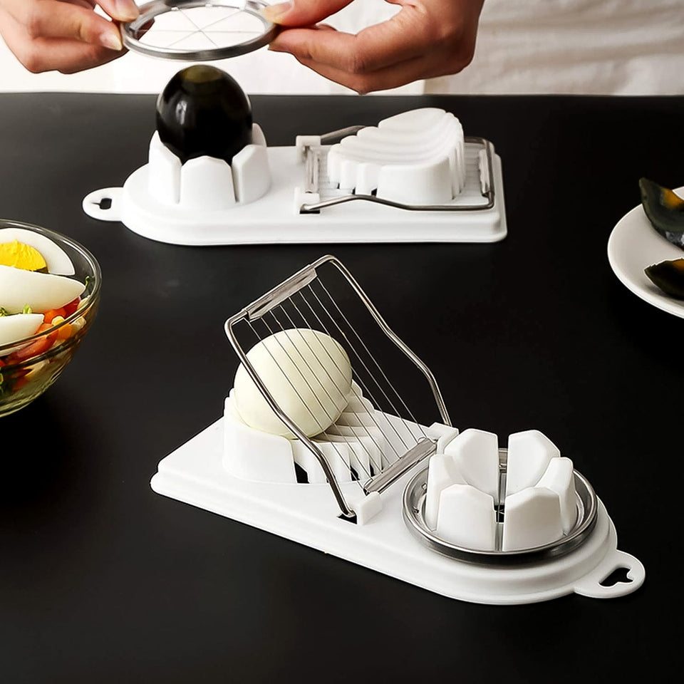 2 In 1 Egg Slicer, Egg Cutter For Hard Boiled Eggs