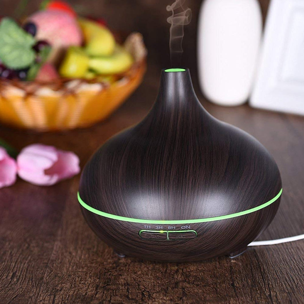 Aromatherapy Humidifier with 7 Colourful LED Light Change (500 ML Capacity / With Remote)