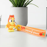 Cute Cartoon Silicone 3D Key Chain with Metal Hook & Strap (Pack of 1)