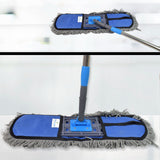 Wet and Dry Cotton Pad Floor Mop with Long Aluminium Handle (1 Pc / Large)