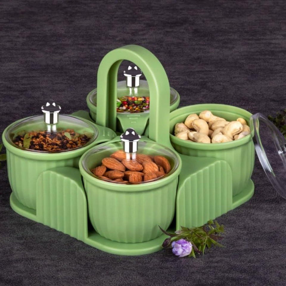 Multipurpose Plastic Storage Container Set: Kitchen Jars, Spices, Cookies