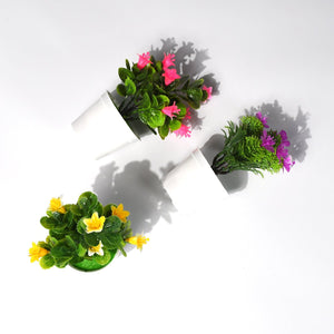 Flower Pot Artificial Decoration Plant | Natural Look & Plastic Material For Home , Hotels , Office & Multiuse Pot