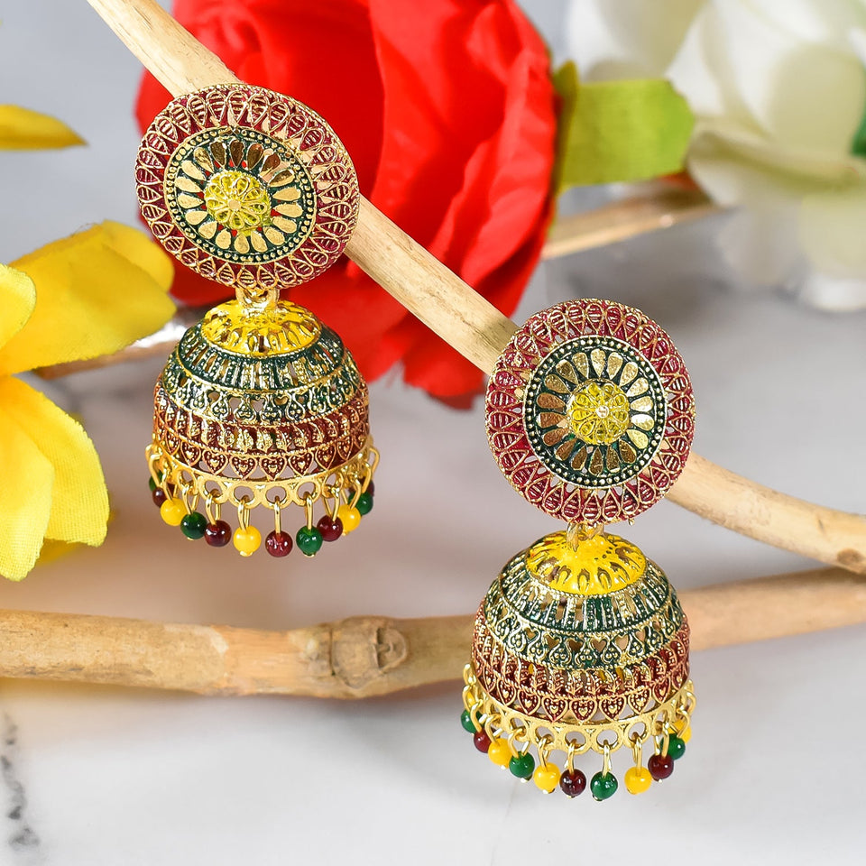 Timeless Charm: New-Style Jumka Earrings with Intricate Detailing