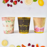 Disposable Paper Cups, Disposable Tea, Coffee Cups (3 Pcs Set / Mix Color)