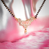 Gold Plated Jewellery Mangalsutra Pendant Necklace for Girls and Women Latest Design Diamonds