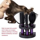 Hair Combs Mirror Set Professional Salon Hair Cutting Brushes Sets (5 Pc With Stand)