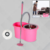 Easy Cleaning Mop with Bucket, for Floor Cleaning, 360° Spin Floor Cleaning (1 Set / Mix Color)