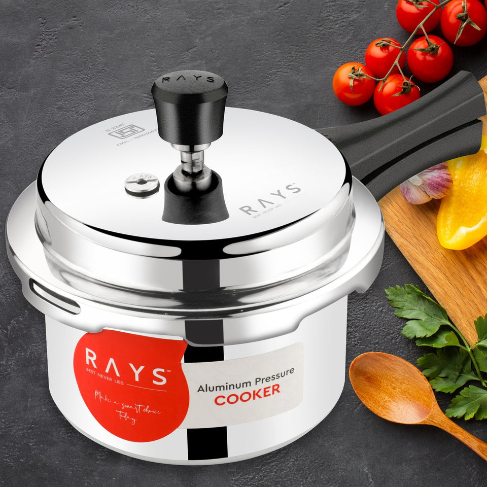 Aluminium Rays Aura Pressure Cookers With Outer Lid (3.5 Litres / 5-Year warranty)