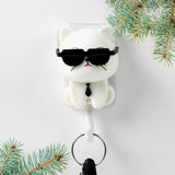 Cat Hook for Wall, Cute Cat Key Hook with Sunglasses (1 Pc)