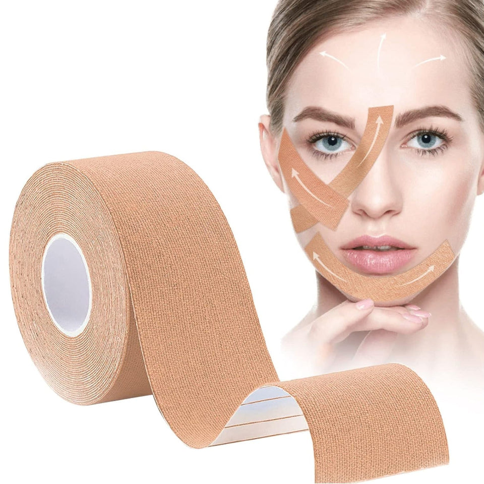 Face Lifting Tape, Myofascial Face Tightening Tape, 2.5 cm x 5 m (1 Pc)