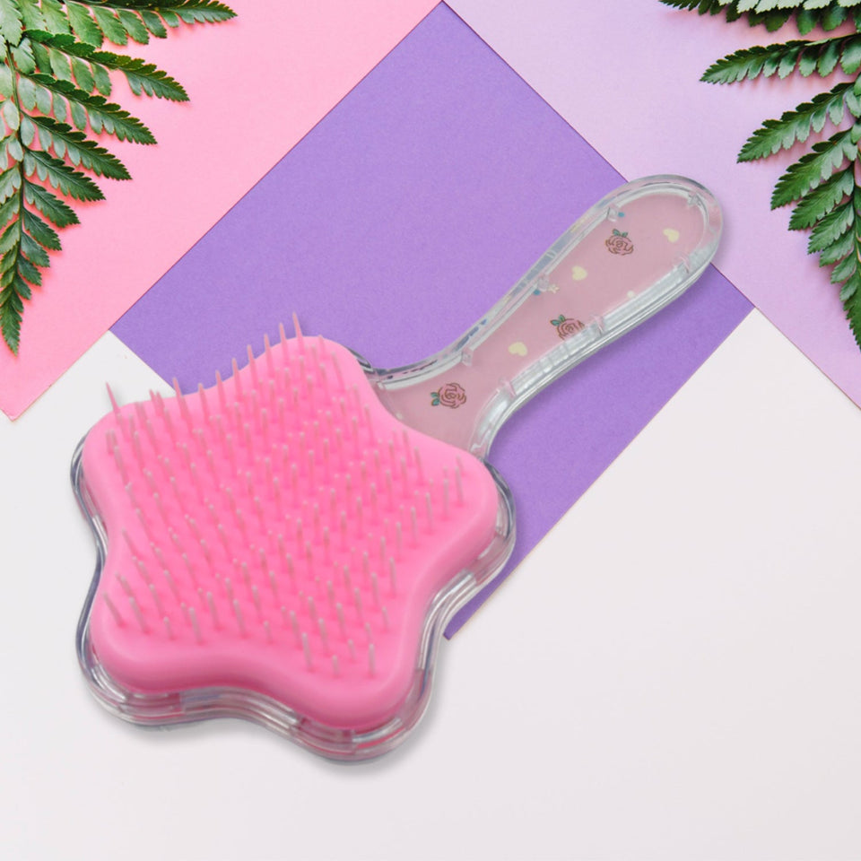 Cartoon Hair Brush Massage Shower Comb Blur Wet Salon Hair Brushes Hair Styling Tools, Glitter Comb, Soft & Smooth Brush, Mermaid Brush For Kids Return Gifts For Kids (1 Pc )