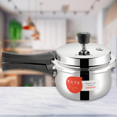 Stainless Steel Rays Fusion Pressure Cookers With Outer Lid (2.5 Litres / 5-Year warranty)