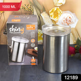 Multipurpose Stainless Steel Airtight Containers with See Through Lid (1 Pc / 1000 ML)