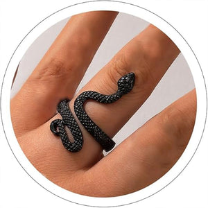 Black snake ring for men and boys