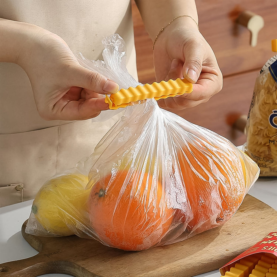 Cute French-Fries-Shaped Bag Clips With in a Magnetic Box (12 Pcs Set)