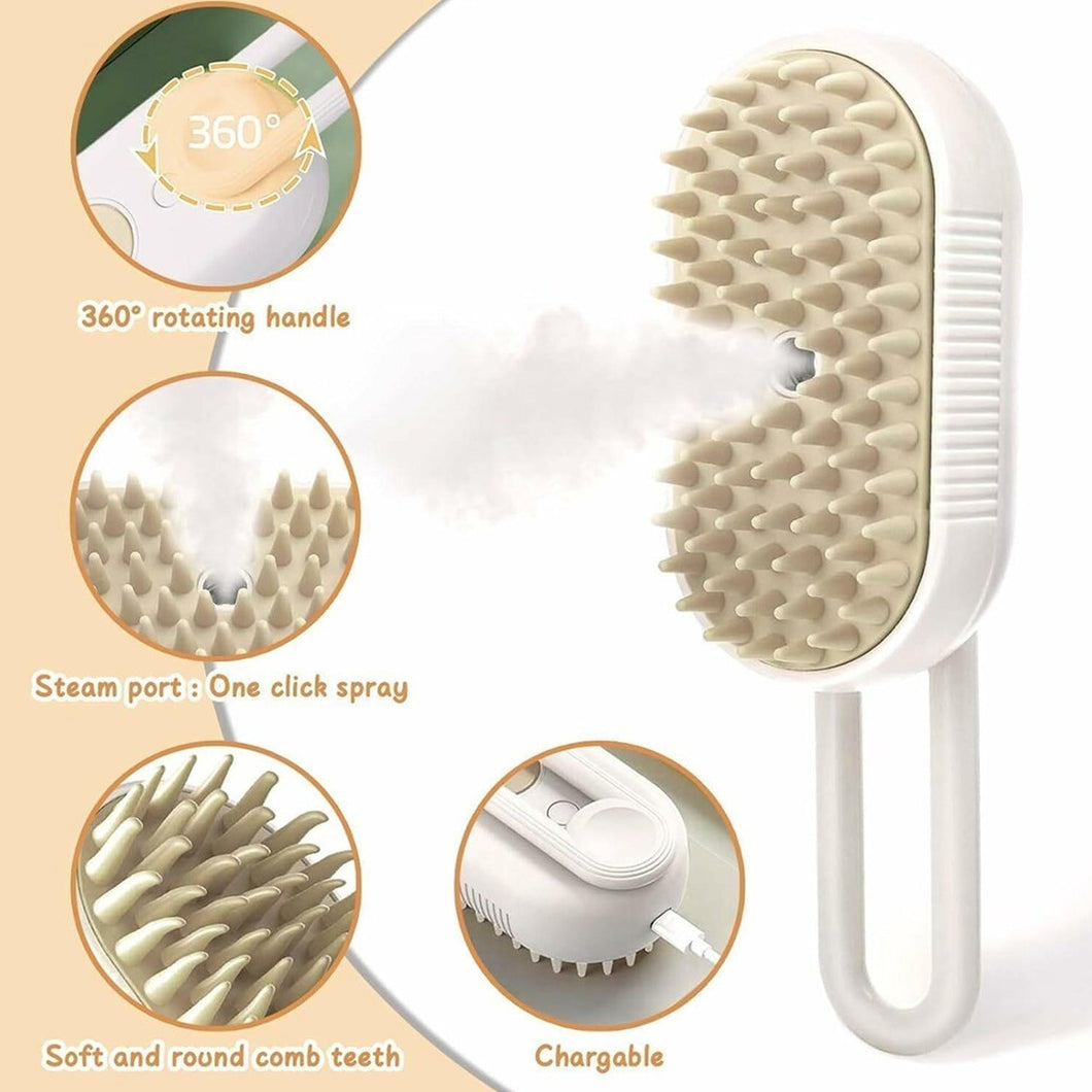 Electric Spray Handle Massage Brush, Hair Removal Brush Steam (1 Pc)