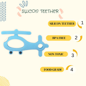 Silicone Helicopter Shape Teether for Baby (1 Pc / Mix Color)